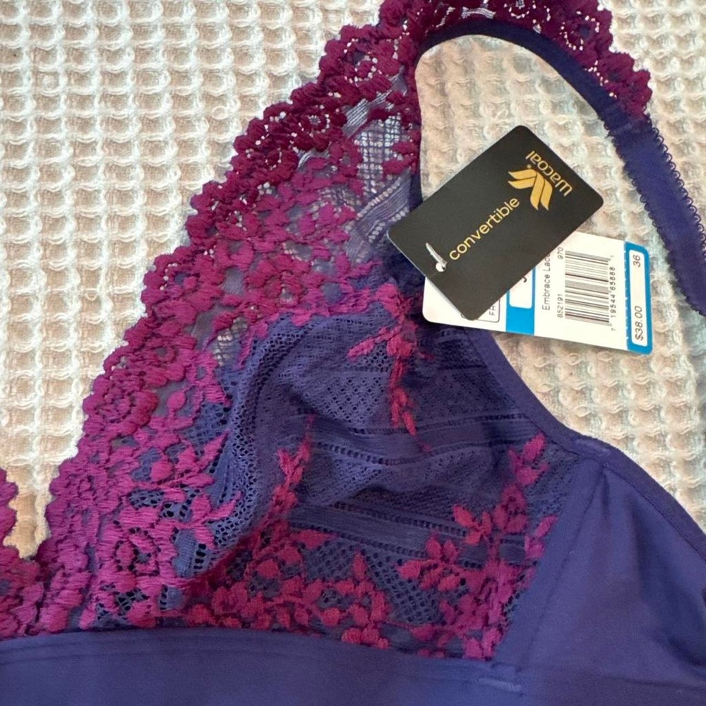 NWT Wacoal Embrace Lace Convertible Bralette Size 36 - Picture 3 of 4
